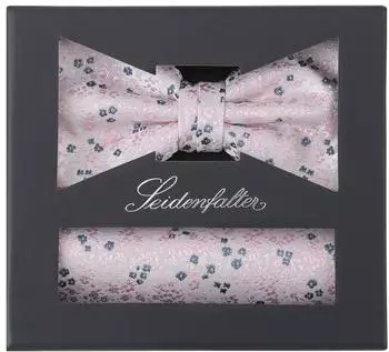 Seidenfalter Fliege und Einstecktuch Set, rosa (FT472700)