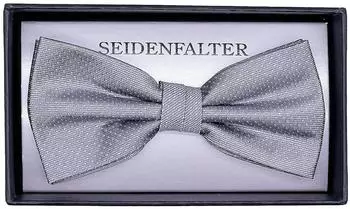 Seidenfalter Fliege Picoté dunkelgrau, Seide