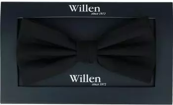 Willen Fliege mit Strukturmuster Seide schwarz