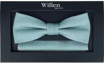 Willen Fliegen-Set "Pastell Uninah" türkis, 100% Seide
