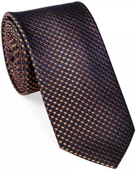 Una Quattro Krawatte Seide 6cm cognac (44105127)