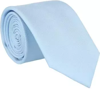 Willen Krawatte "Uni Struktur" Seide, blau, Herren (7,5 cm)