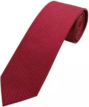 Seidenfalter Krawatte Picoté 6cm, rot (Picoté 6CM)