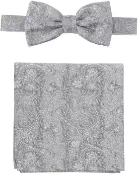 Prince Bowtie Fliege & Einstecktuch Set, reine Seide, mint, Herren