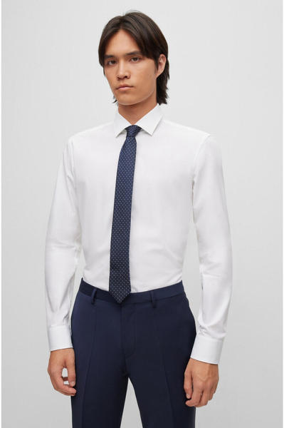 Hugo Gepunktete Krawatte aus Seiden-Jacquard - Style Tie cm 6 (50494284) dunkelblau