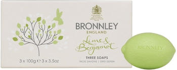 Bronnley Lime & Bergamot Three Soaps (3 x 100g)