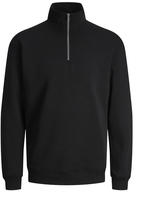 Jack & Jones Sweatshirt "JJEBRADLEY SWEAT HALF ZIP NOOS", Materialmix, relaxed...