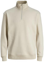 Jack & Jones Sweatshirt "JJEBRADLEY SWEAT HALF ZIP NOOS", Materialmix, relaxed...