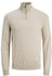 Jack & Jones Emil Half Zip Sweater (12189339) beige/weiß