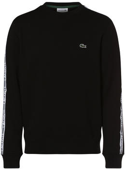 Lacoste Herren Jogger-Sweatshirt aus Flanell mit Logostreifen (SH5073) schwarz