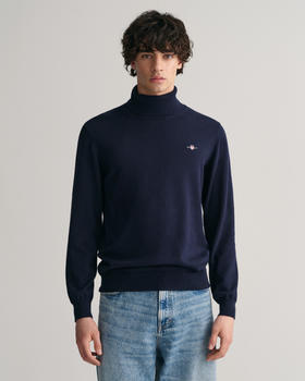 GANT Rollkragenpullover aus Wolle und Baumwolle (8060070-433) blau