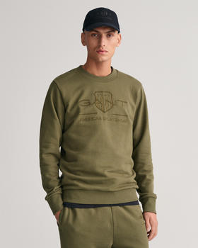 GANT Tonal Shield Rundhals-Sweatshirt (2036017-301) grün