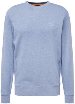 Hugo Boss Relaxed-Fit Sweatshirt aus Baumwoll-Terry mit Logo-Aufnäher Westart (50509323) open blue