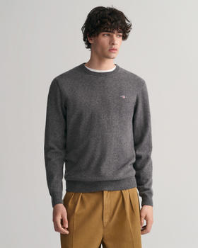 GANT Superfine Lambswool Rundhalspullover (87211-90) grau