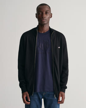 GANT Casual Cotton Strickjacke mit Rei&szlig;verschluss (8030164-5) schwarz