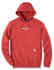 Carhartt Men's Lightweight Logo Relaxed Fit Graphic Hoodie red barn