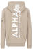 Alpha Industries Back Print Full Zip Sweatshirt (128342-679) beige