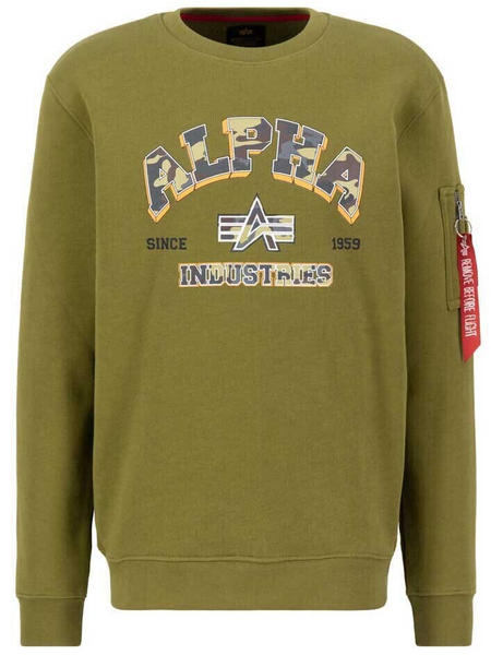 Alpha Industries College Camo Sweater (146306-714) green