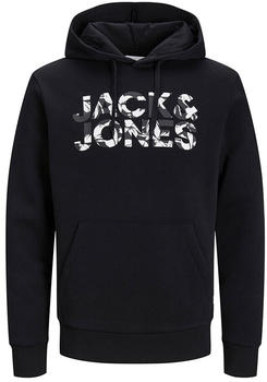 Jack & Jones Jeff Corp Logo Hoodie (12250682) Black / Detail Flower