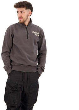 G-Star Painted Garment Dyed Half Zip Sweatshirt (D24666-D249) dark black gd
