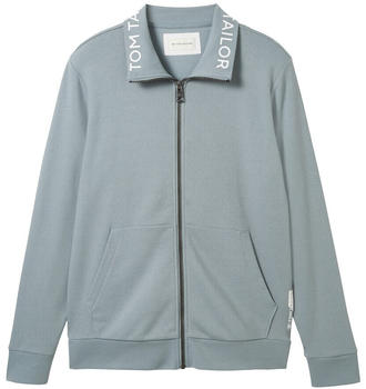 Tom Tailor Sweatjacke mit Stehkragen grey mint (1040829)