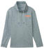 Tom Tailor Sweatshirt mit Snood in melange Optik mint grey navy injected (1040911)