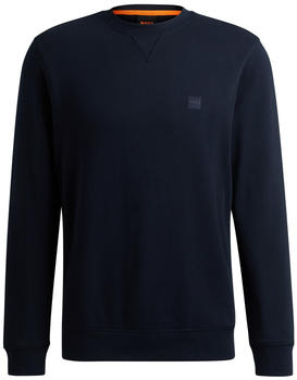 Hugo Boss Relaxed-Fit Sweatshirt aus Baumwoll-Terry mit Logo-Aufnäher (50509323) blau