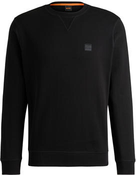 Hugo Boss Relaxed-Fit Sweatshirt aus Baumwoll-Terry mit Logo-Aufnäher (50509323) schwarz