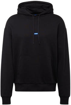 Hugo Boss Hoodie aus Baumwoll-Terry mit blauem Logo-Label (50522374) schwarz
