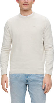 S.Oliver Strickpullover mit Logo-Stickerei (2143173) creme – S.Oliver Strickpullover mit Logo-Stickerei (2143173) creme – zeitloser Begleiter für jeden Tag