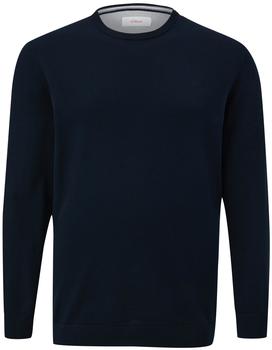 S.Oliver Strickpullover mit Logo-Stickerei (2148210) blau