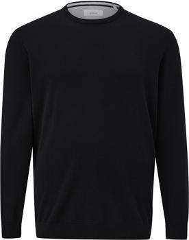 S.Oliver Strickpullover mit Logo-Stickerei (2148210) schwarz
