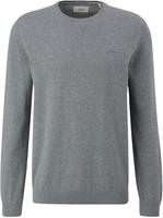 s.Oliver RED LABEL Strickpullover mit Logo-Stickerei Grau M male