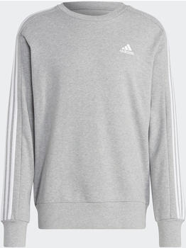 Adidas Essentials French Terry 3 Stripes Sweatshirt medium grey heather (IC9319)