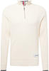 Tommy Hilfiger Strickpullover »TIPPED RIB STRUCTURE ZIP MOCK«