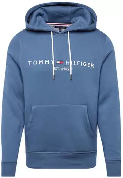 Tommy Hilfiger Organic Cotton Blend Logo Hoody (MW0MW11599) aegean sea