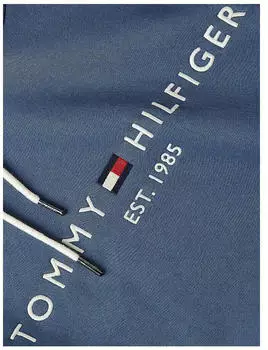 Tommy Hilfiger Organic Cotton Blend Logo Hoody (MW0MW11599) aegean sea – Tommy Hilfiger Organic Cotton Blend Logo Hoody (MW0MW11599) aegean sea: Stilvoll und Bequem