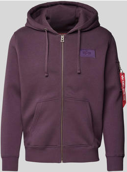 Alpha Industries Back Print Zip Hoody (128342-719) plum