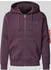 (128342-719) plum: Alpha Industries Back Print Zip Hoody (128342)