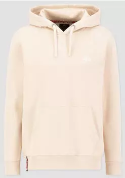 Alpha Industries Small Logo Hoodie (196318-625) jet stream white/white