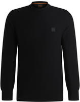 BOSS ORANGE Strickpullover "Anion" Rundhalsausschnitt, Regular Fit, BOSS-Label