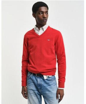 GANT Superfine Lambswool V-Neck Pullover (87212) red