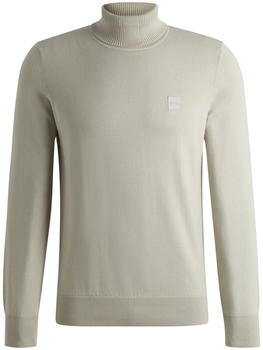 Hugo Boss Regular-Fit Rollkragenpullover aus Baumwolle mit Kaschmir - Style Akiro_S 50527573 Hellbeige