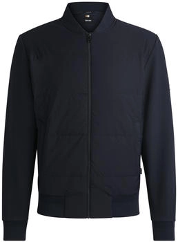 Hugo Boss Hybrid-Sweatjacke mit Reißverschluss und wattiertem Einsatz an der Vorderseite - Style H-Skiles 100 50532767 Dunkelblau