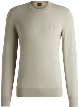 Hugo Boss Regular-Fit Pullover aus Baumwolle mit Kaschmir-Anteil und Logo-Aufnäher - Style Kanovano_S 50527583 Hellbeige Hugo Boss Regular-Fit Pullover aus Baumwolle mit Kaschmir-Anteil und Logo-Aufnäher - Style Kanovano_S 50527583 Hellbeige