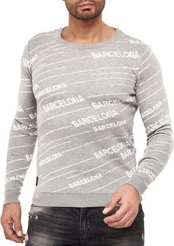 Redbridge Strickpullover Striped Barcelona grau