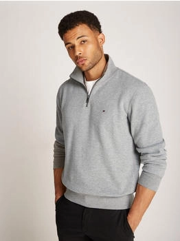 Tommy Hilfiger Essential Fleece Zip Sweatshirt grau meliert