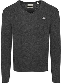GANT Pullover V-Ausschnitt Wool Blend anthrazit grau