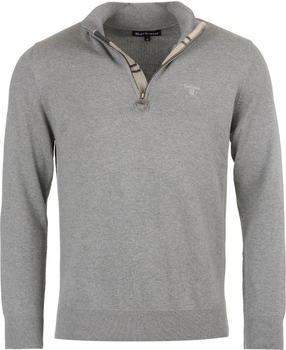 Barbour Cotton Half Zip grau meliert