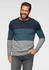 Man's World Rundhalspullover mehrfarbig blau petrol grau